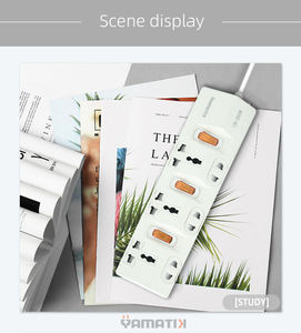 2026 New UK <b>Plug</b> 13A 3000W <b>Extension</b> <b>Socket</b> Power Strip Overload Protector with Child Safety Shutter - Product Image 3