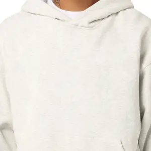 High Quality Heavyweight Gsm Polyester Cotton Hoodie No Strings Hoodies Oversized Pullover Men's Boxy Hoodies