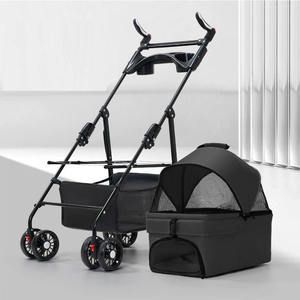 Wholesale Luxury Portable Large Foldable Pet <b>Stroller</b> Transparent Oxford Material Elegant Fashionable for Outdoor Use Cats <b>Dogs</b> - Product Image 1
