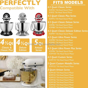 HUIZHAN 5QT Tazón mezclador de acero inoxidable de alta calidad Uso doméstico para piezas de licuadora <span class=keywords><strong>KITCHENAID</strong></span> <span class=keywords><strong>Accesorios</strong></span> eléctricos plateados - Product Image 6