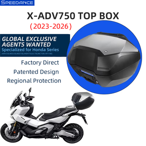 Accesorios para Motocicleta SPD, Caja Trasera de PP Negra de 50L, Maleta Superior con Cojín Interior, Reequipamiento/Actualización, Garantía OEM para Honda <span class=keywords><strong>XADV750</strong></span> - Product Image 1