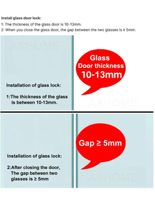 <b>Smart</b> Semiconductor Fingerprint <b>Lock</b> Glass Door Apartments Cloud Memory Card Data Storage Options Wi-Fi Enabled Tuya App - Product Image 5