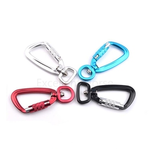 Tùy chỉnh 6061 hàng không hợp kim nhôm Dây Xích Chó Carabiner an toàn Snap móc tự động tự khóa xoay Lớp 4 quá trình oxy hóa điều trị - Product Image 4