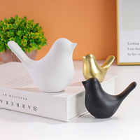 Set di 2 Statuette in Resina Metallica Dorata a Forma di Uccello, Scultura Astratta Minimalista, Decorazione Nordica per la Casa, Centrotavola per Matrimoni, Arte all'Ingrosso OEM