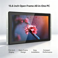 Écran tactile capacitif LCD à cadre ouvert de 15,6 pouces, écran tactile tout-en-un avec résolution 1920*1080 pour usage professionnel