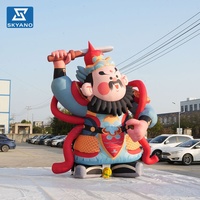 Mascotte gonflable personnalisée du Dieu de la Porte Chinois pour la décoration d'événements festifs