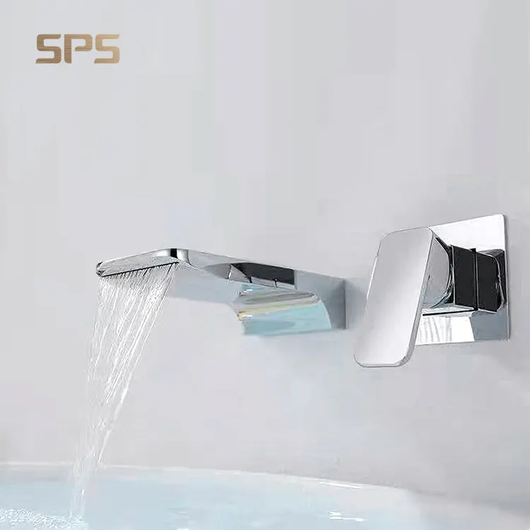 M3035 robinet de lavabo mural dissimulé robinets de lavabo corps en laiton mélangeur d'eau chaude et froide salle de bain domestique SPS