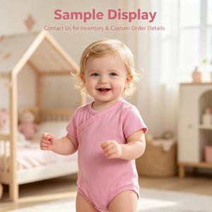 Vêtements pour <span class=keywords><strong>bébé</strong></span> personnalisés, combinaison kimono en coton à manches courtes, fermeture latérale, barboteuses pour <span class=keywords><strong>bébé</strong></span> - Product Image 2
