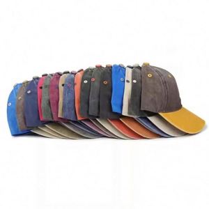 Wholesale Vintage Style Distressed Dad Hat Two Tone Retro Baseball Cap Made of Washed Cotton Twill Gorras - Product Image 5