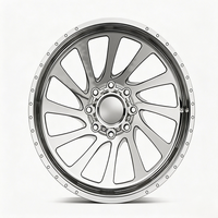 SL 24X10 20X12 26X10 24X14 Roda Truk Tempa Poles Khusus Model Deep Dish dengan 8X180 8X165.1 untuk Chevy Silverado 2500 RAM 2500