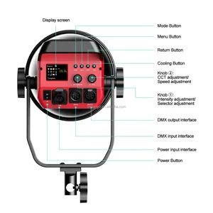 GVM Official PRO SD200B 200W LED Light for Video Production & Vlogging DMX Support 34200 Lux 2700-6800K Color Range For <span class=keywords><strong>TikTok</strong></span> - Product Image 6