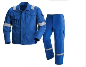 Pamuk Unisex yansıtıcı iş takım elbise güvenlik işçi üniforması endüstriyel tulumlar kargo pantolon çalışma pantolon erkekler iş giysisi ceket