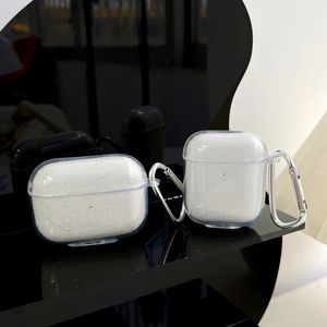 Pour Apple <span class=keywords><strong>AirPods</strong></span> Pro coque transparente à paillettes de luxe pour Air Pods 3 2 1 Pro porte-clés accessoires housse d'écouteur en Silicone souple - Product Image 3