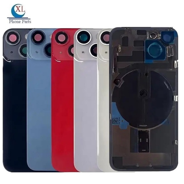 Back Housing Glass Cover for iPhone 14 Plus 14 Back Cover With Frame Camera Lens Wireless Charger