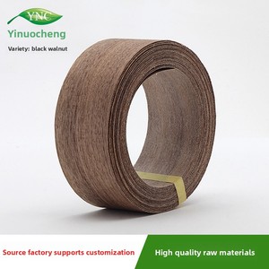 Nhà Máy Cung Cấp Trực Tiếp Mỹ Màu Đen Óc Chó Gỗ Tự Nhiên <span class=keywords><strong>Veneer</strong></span> Tấm Màu Đen Óc Chó Cạnh Dải Cho Đồ Nội Thất Trang Trí - Product Image 3