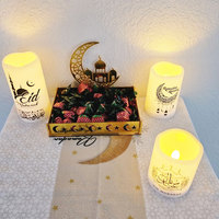 Usine personnalisé or acrylique Ramadan plateau de service islamique Ramadan décor de Table Ramadan cadeaux