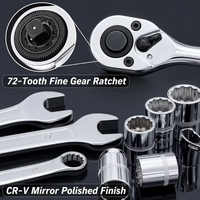 Ensemble d'outils de mécanicien professionnel de 216 pièces avec clés à douilles, clés à cliquet dans un coffret rigide pour la réparation automobile OEM/ODM