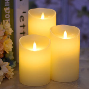 <span class=keywords><strong>Velas</strong></span> de Cera Real con Luz LED, Funcionan con Batería, <span class=keywords><strong>Velas</strong></span> Parpadeantes, Blanco Cálido, Marfil, sin Llama, Decoración de Cera de Parafina, Vela LED - Product Image 4