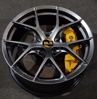 Nouvelles jantes en alliage d'aluminium coulé de 15 à 18 pouces, creuses, à 5 branches, finition noire, pour divers modèles de voitures, taille universelle