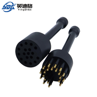 Conector Submarino de Alta Corriente YingDiGe, Enchufe Impermeable de 8 Pines Macho, Estándar IP68, Aleación de Titanio Inoxidable