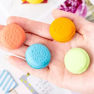 Stationery/a Macaron Sandwich Cookie Eraser Children's Rubber Eraser Colorful Eraser Set School Stationery/A Box Of 5