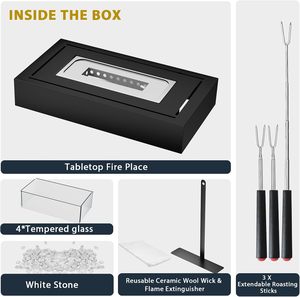 Tabletop hố lửa xách tay Lò sưởi nhỏ bảng Top trang trí nội thất Patio quà tặng trong nhà/ngoài trời thư đặt hàng đóng gói - Product Image 2