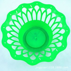Cesta de Flores de Plástico Jingyuan, 12.5cm de Diámetro en la Base, Verde Fluorescente y Amarillo, para Flores Artificiales y Frescas, Festival Qingming - Product Image 4