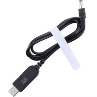 Usine personnalisée haute qualité 5V à 9V 12V USB a mâle à DC 5.5mm * 2.1mm mâle câble de convertisseur de suralimentation pour appareil électrique