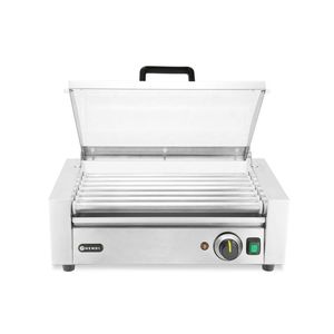 HENDI - Parrilla para Salchichas de 1 Zona, Equipo de Cocina Comercial de Bajo Consumo, 230V/620W, con 7 Rodillos, 566x375x259mm - Product Image 1