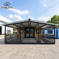 Maison conteneur extensible personnalisée à double aile de 20 pieds et 40 pieds, Villa préfabriquée à 1, 2, 3, 4 ou 5 chambres, Maison mobile pliable à panneaux sandwich