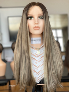 Factory Wholesale 24" <b>Silky</b> Straight <b>Top</b> Quality European Raw Virgin HD Lace <b>Top</b> Human Hair Jewish Wigs - Product Image 2