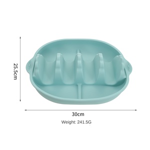 Factory Direct Supply Creative Partition <b>Silicone</b> Mexican <b>Baking</b> Tray Non-Slip Eco-Friendly BPA Free Food Safe Tortilla Tray - Product Image 4