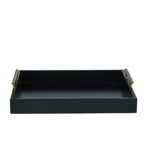 Pink Serving <b>Tray</b> With Gold Handles And Coasters For Coffee <b>Tea</b> Hotel Use - Product Image 5
