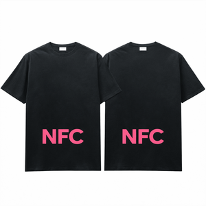 Camiseta de Manga Corta para Hombre, Estilo Vintage, con Estampado de Letras, 100% Algodón Peinado, 250 g/m², con Chip NFC Integrado, Lavable con Ácido - Product Image 3