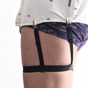 2 Piezas Unisex de Negocios Ajustables Sujetadores de Camisa con Hebillas de Clip Elásticas para Pierna y Muslo, Sujetadores de Camisa Metálicos - Product Image 1