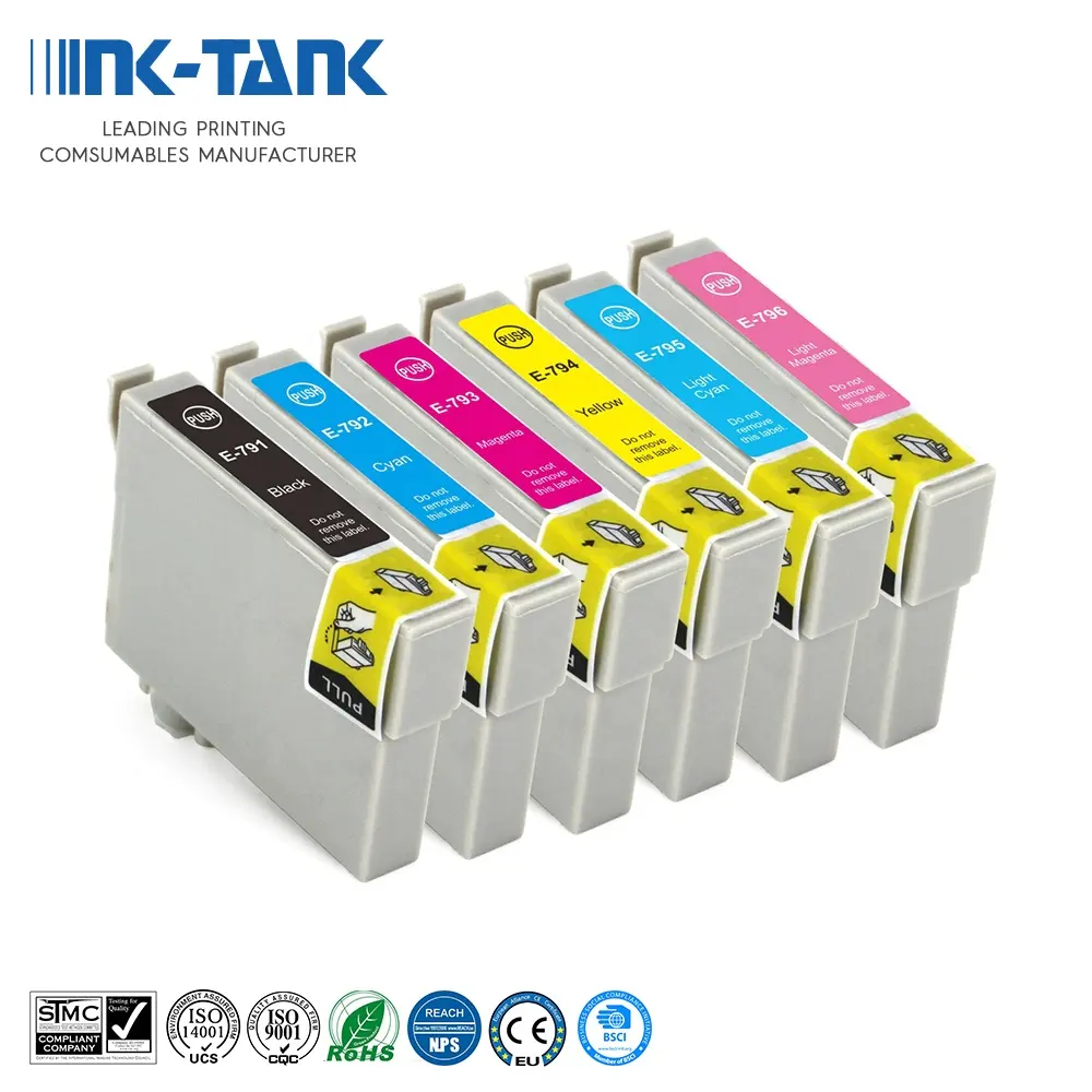 INK-TANK 79 T0791 T0791-T0796 Premium-Farb kompatible InkJet-Tinten patrone für Epson Stylus Photo 1400 1430 Drucker