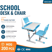 Ensemble table et chaise d'étude multifonctionnel, écologique et durable pour enfants, avec un design confortable pour une utilisation en classe