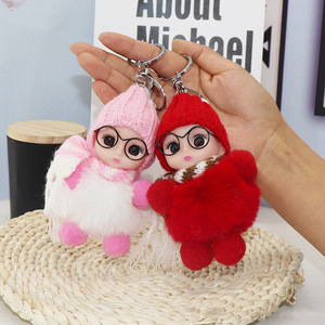 Cute <b>Sloth</b> Fun Light Keychain Plush Doll Cartoon Die-Cut Eco-Friendly Bag Hanging Embroidered Cotton Girl <b>Gift</b> for Wholesale - Product Image 4