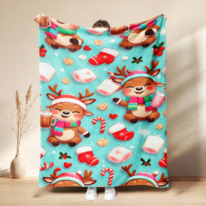 Christmas Characters Flannel Blanket <b>Throw</b> Blanket Nap Blanket Holiday Decor Festive <b>Super</b> <b>Soft</b> Machine Washable Custom Print - Product Image 4