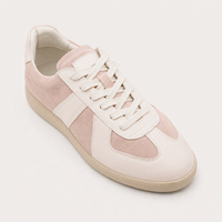 Chaussures de luxe élégantes pour femmes, baskets décontractées de créateur, fabriquées sur mesure par LANCI Factory, en cuir pleine fleur véritable et daim, semelle extérieure en caoutchouc.