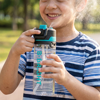 Bouteille d'eau rafraîchissante personnalisée 800 ml (27 oz) en Tritan avec pulvérisateur – Idéale pour étudiants, camps d'été, excursions scolaires, sports – Écologique