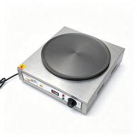Crêpière Électrique Professionnelle, Machine à Crêpes Automatique à Température Constante pour Stand de Rue et Boulangerie 2500W