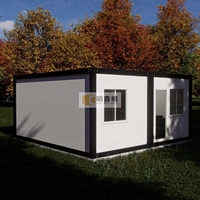 Maison conteneur modulaire préfabriquée détachable, résistante aux tempêtes de sable, en acier industriel, type villa