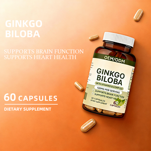 Cápsulas de Ginkgo Biloba con <span class=keywords><strong>Complejo</strong></span> de Vitamina <span class=keywords><strong>B</strong></span> 120 mg por Porción - 60 Cápsulas Suplemento para la Salud del Cerebro y el Corazón OEM Marca Privada - Product Image 2