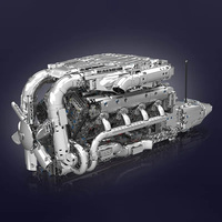 Mould King 10168 V8 Moteur Bi-Turbo Modèle de Blocs de Construction Simulation Moteur Jouets d'Assemblage DIY Ensembles de Briques pour Enfants