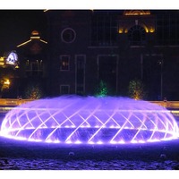 Fuente de Agua Comercial Moderna Personalizada de Acero Inoxidable Optimum Show China con Espectáculo de Sonido y Luz RGB y DMX 512