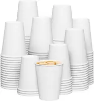 Disposable White Paper Cups, Hot, Cold Coffee, Tea, Milk