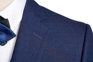 Uniforme de oficina hecho <span class=keywords><strong>a</strong></span> <span class=keywords><strong>medida</strong></span> hecho <span class=keywords><strong>a</strong></span> mano para hombre, <span class=keywords><strong>medida</strong></span> personalizada, cuello en V, <span class=keywords><strong>traje</strong></span> de dos botones con pantalones de tela, ocasión de negocios - Product Image 2