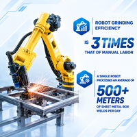 Machine de meulage robotisée pour le débavurage et le polissage des tôles, équipement de finition automatique des surfaces pour cellules industrielles