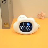 Veilleuse LED pour la décoration de la chambre de bébé avec machine à sons en silicone souple et sons de réveil, produit de santé intelligent, réveil